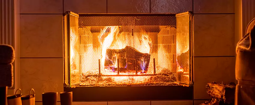 Mendota Hearth Landscape Fireplace Installation in East Islip, New York