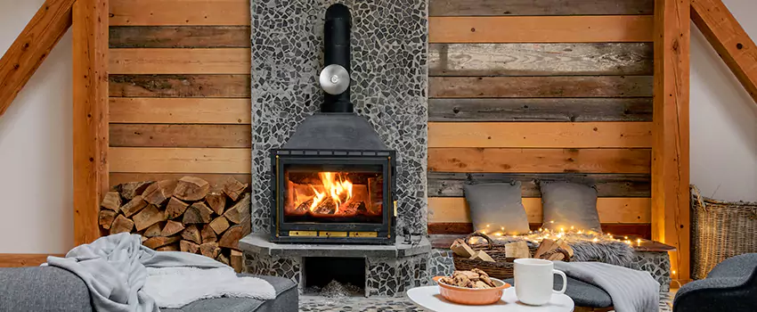 Thelin Hearth Products Direct Vent Gas Stove Fireplace Inspection in East Islip, New York